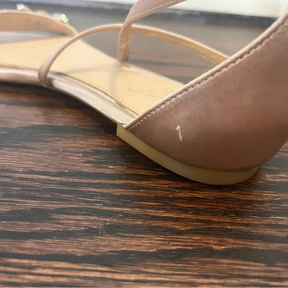 Badgley Mischka Jewled Sandals Size 8 Rose/Cream - Picture 7 of 7